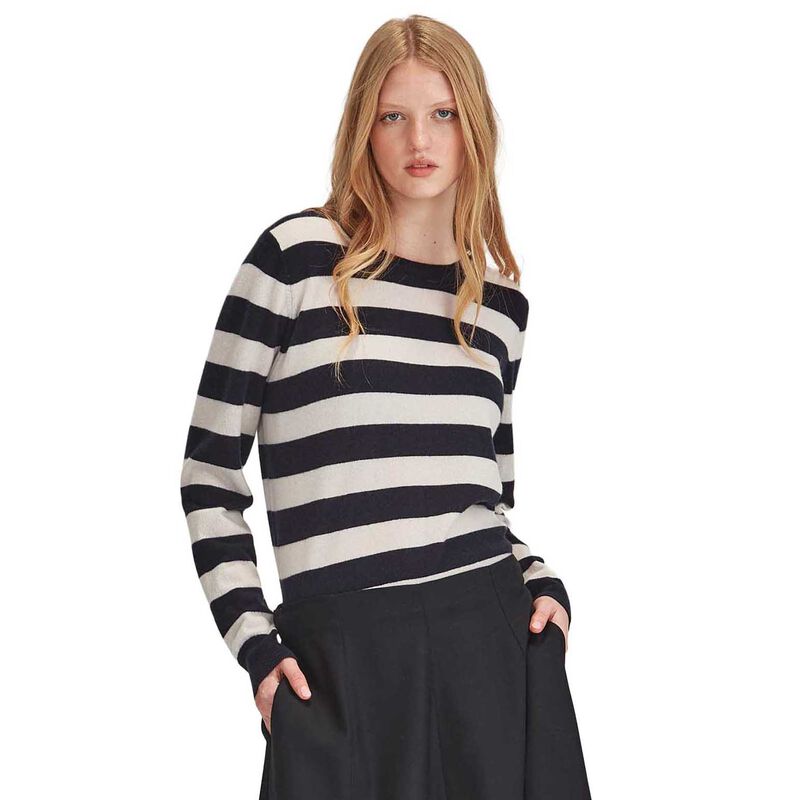 Caroline Sills Eleanor Striped Cashmere Sweater image number 0